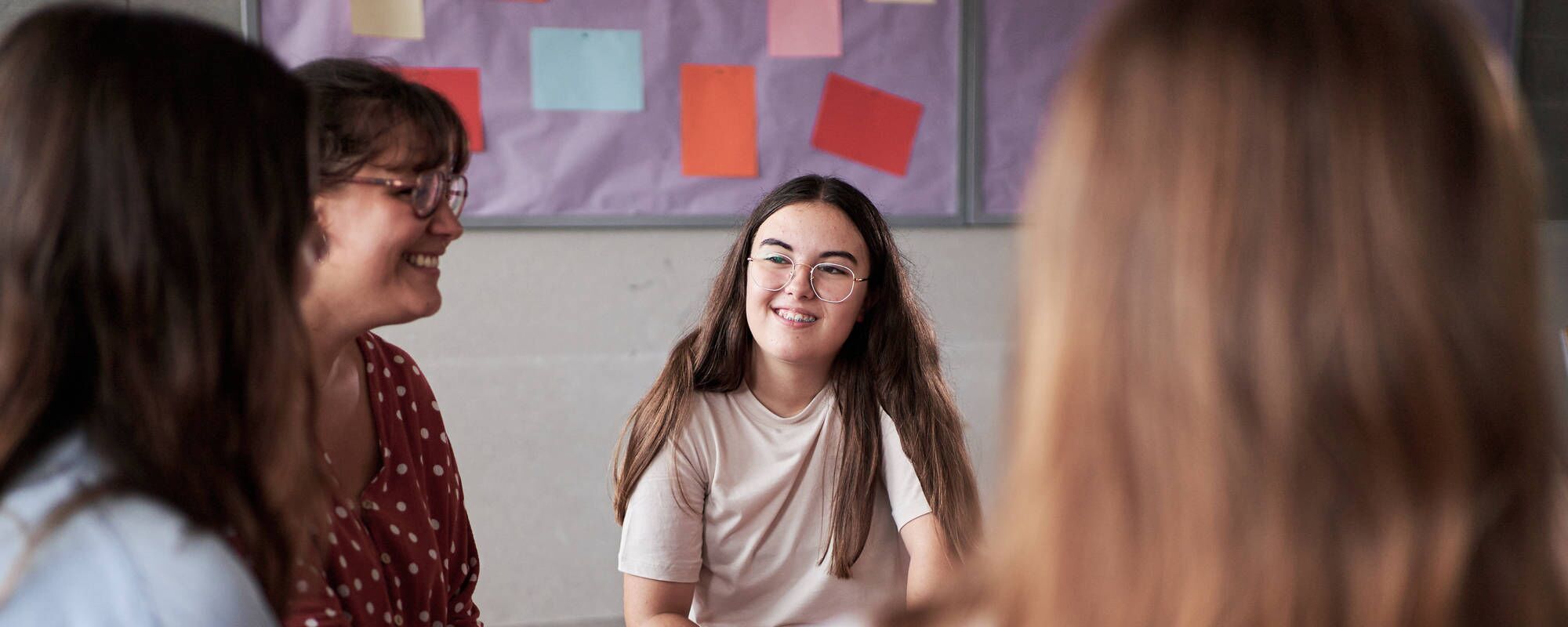 A teen trauma-informed therapy session at Pillars Health Group's adolescent mental health center in Concord, MA.