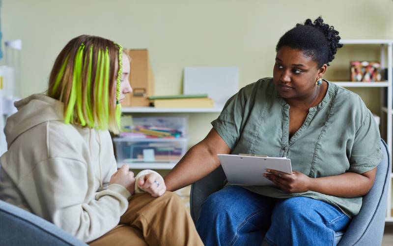 A young teen starting mental health treatment at Pillars Health Group's dedicated adolescent facility in Concord, MA.